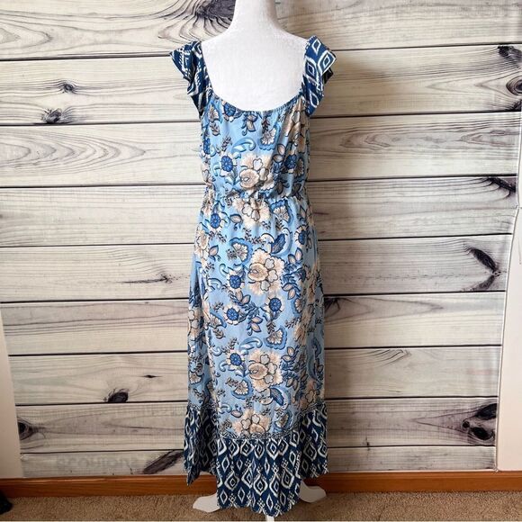 Casa Cabana Blue Paisley Patterned Midi Dress - Picture 9 of 11